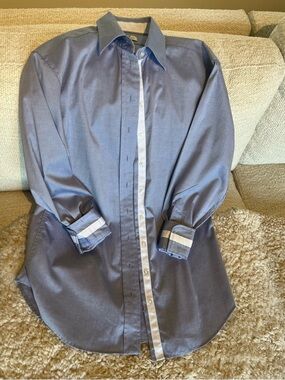 Cortland Park classic button up oxford shirt with white accent trim